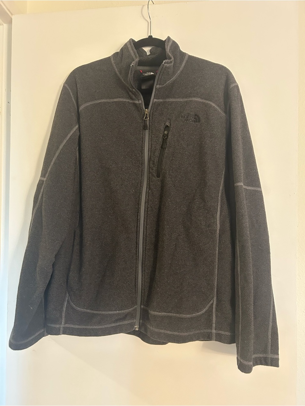 The North Face Men's Dark Gray Full-Zip Fleece Jacket